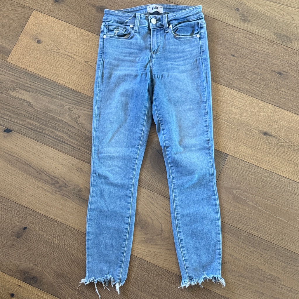 Paige Verdugo Light Blue Cropped Jeans